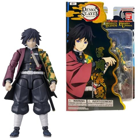 BANDAI - Ultimate Legends HD - Figurine d'action Demon Slayer 12 cm - Giyu Tomioka - Licence Officielle Demon Slayer - Figurine articulée Giyu - Jouet Enfant 4 Ans et + - VE88968