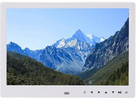 12in HD Digital Bildram, Enkel Installation Digital Fotoram Lastfotvideo Från Telefon med Högtalare och Fjärrkontroll (EU) (EU)