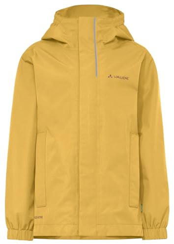 VAUDE Kids Escape Light IV, Kinder Regenjacke, wasser- & winddichte Outdoor-Jacke, atmungsaktiver Windbreaker mit Kapuze, savanna, 134-140