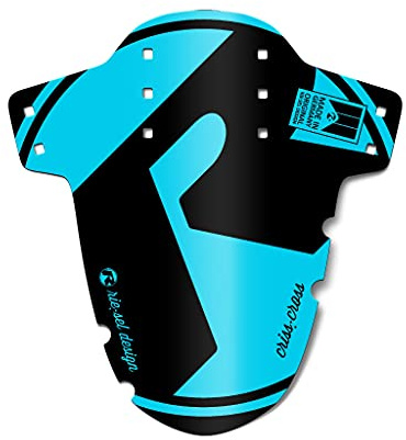 Riesel Design Criss:Cross Mudguard – vorderes Fahrrad Schutzblech inkl. Kabelbinder – Spritzschutz für Gravel Bike – Schutzblech für Gabel, leicht & flexibel – Made in Germany