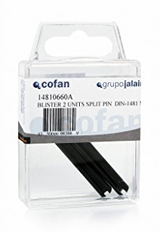 Cofan 1 Pasadores Elásticos Din 1481 Blíster Estándar, 1 W, 1 V, Blanco, Talla única