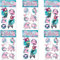 Carpeta Mega-Sticker-Set * NIXEN & Delfine * vom Mauder Verlag | 33 Sticker mit Glitzer-Effekt für Mädchen | Kinder Aufkleber Kindergeburtstag Geburtstag Mitgebsel Glitzer