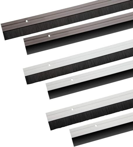 Onpira® Türbodendichtung aus Aluminium mit Gummidichtung oder Bürstendichtung in 6 Farben zum Schrauben oder Kleben auswählbar (Gummidichtung zum Schrauben, Weiß)