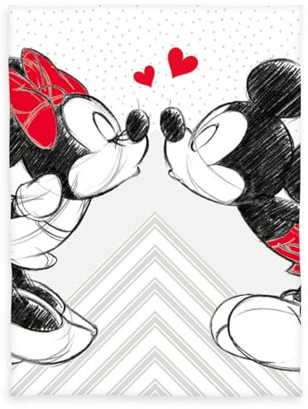 Disney's Mickey & Minnie Microfaserflauschdecke, 150x200 cm, 100% Polyester