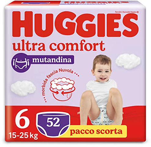 Huggies Ultra Comfort Windelhöschen, Größe 6 (15-25 kg), 52 Windeln