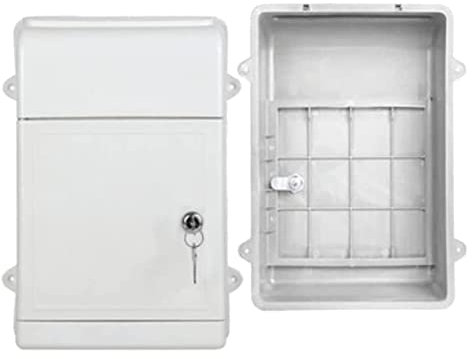 Medium Capacity Wall Mount Mailbox - Backless Design with Lock, Eco-friendly Plastic Post Box - Rectangular Shape Ideal for Homes and Offices