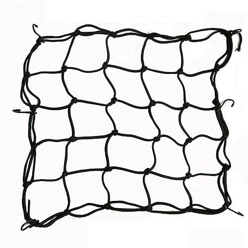qijiefenCC Filet élastique pour moto, filet élastique, cordes élastiques avec crochets, 40 x 40 cm (Noir)