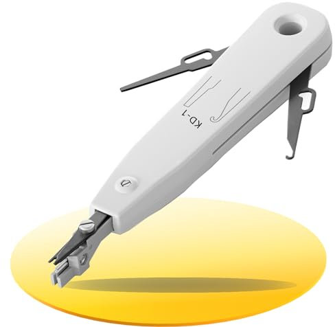 Dimiff LSA Outil de Montage pour Boîte Réseau, Zones de Brassage, Boîte de Montage et Boîtier Encastré, Câble de Raccordement avec Coupe Fil