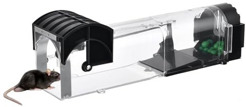 Humane Mouse Traps Indoors Live Mice Traps for Catch Alive Reusable Rodent Mouse Trap No Touch Release for Home Commercial Residential Outdoor