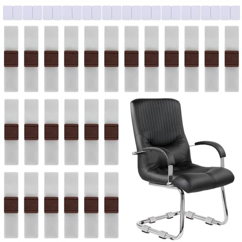 24 Stück Möbel Filzgleiter mit Klettverschluss, Stark Filzstreifen Stühle und Möbelfüße, Möbel Filz Pads Stuhlbeinschoner Filzgleiter für Stühle, Kufenstühle, Schaukelstühle