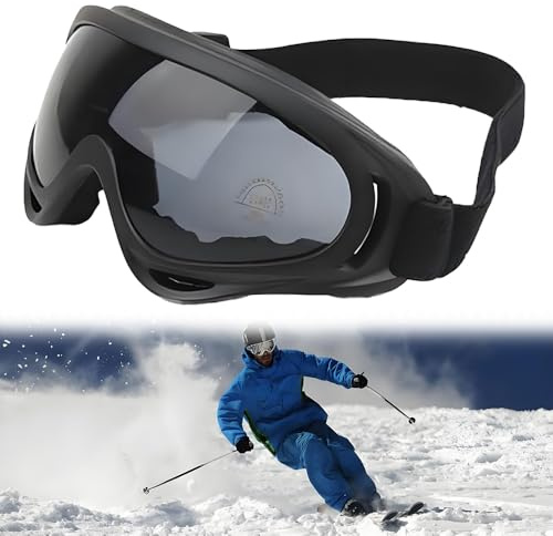 katmerio Skibrille Herren Damen, Ski Brille, UV-Schutz Snowboard brille Anti-Beschlag, Motorradbrille, Skibrille Verspiegelt, Geeignet für Outdoor-Sportarten