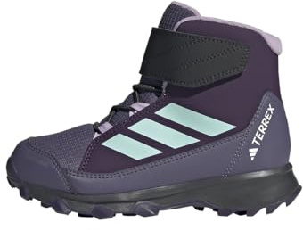 adidas Unisex - Bambini e Ragazzi Terrex Snow CF Climawarm Winter Shoes Kids, Aurora Plum/Semi Flash Aqua/Powder Plum, 29 EU