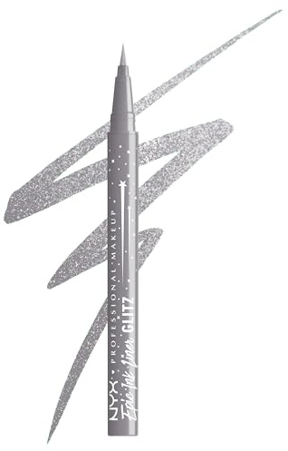 NYX Professional Makeup Epic Ink Jeans Glitz Liquid Eyeliner, Long-Lasting Waterproof Eyeliner With Glitter, Easy to Use, 1 Swipe Glitter Liner, Shade: Flashy Flare