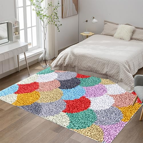 Tehocwiz Large Latch Hook Kits For Adults Rug Making Kit For Adults Beginners Latch Hook Rug Kits 38x52 cm Embroidery Carpet, Pre-Printed Pattern Rug Making Kit, Tapestry Kits Rug for Beginners