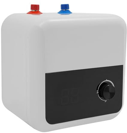 Scaldabagno elettrico, 1500 W, 8 l, scaldabagno istantaneo, piccolo 30-65 ℃, display digitale della temperatura (E22)