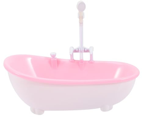 ORFOFE Mini Bañera Eléctrica para Muñecas con Rociador de Agua Juguete Duradero y Seguro para Pequeños Desarrolla Imaginación y Habilidades Manuales Compacto para Diversión el Baño