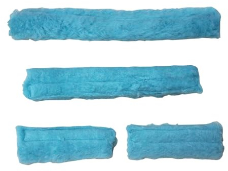 Folpus Cubremuseras para cabestros de Caballo, Suministros equinos, Profesional, Acolchado, para Uso en establos, Juego de Tubos de Cabestro de Felpa, Azul