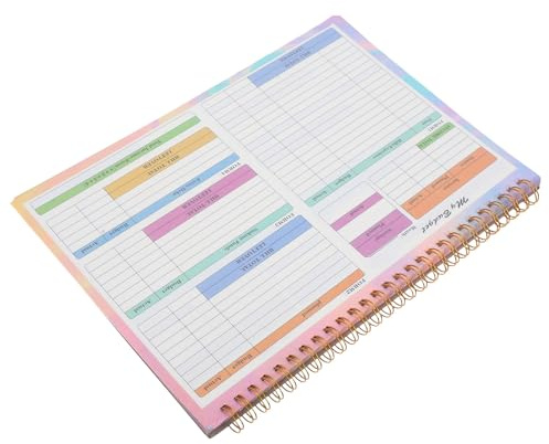 SUPVOX Libro Mastro Finanziario B5 Agenda Settimanale e Tracker Spese, Quaderno Contabile Resistente per Gestione Budget Familiare e Pianificazione Economica Portatile