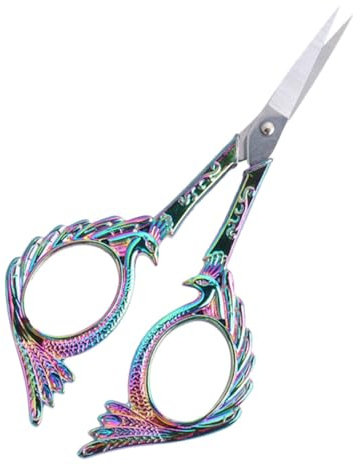 ULTECHNOVO Ciseaux à Broder en Acier Inoxydable Coloré, Légers et Faciles à Utiliser Structure Compacte, Toilette Coupe des Sourcils à Domicile