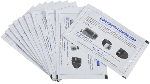 HOMOCONO 15pcs Pvc Printer Card Cleaning Card 12.5x8cm Dual Side Deep Cleaning Portable Multi Scenario Applicability for Pos Terminal Reader in Commercial Environments