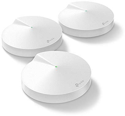 TP-Link Deco M5(3-pack) AC1300Mbps Whole Home Mesh WiFi System, 2x Gigabit Ports, Dual-Band WiFi Extender Booster, Up to 5500 ft² Coverage, Compatible with Amazon Alexa, Parental Controls