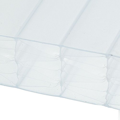 Opal, 800m x 4m (Width x Length) 25mm Multiwall Polycarbonate Sheets Poly Plastic Roof Panel for Lean-to Canopy Conservatory