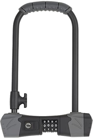 Yale YCUL2/13/230/1 Standard Security Defendor Combination Bike Lock, Black