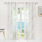 ESLIR Gardinen mit Ösen Vorhänge Gardinenschals Transparent Schlaufenschal Wellen Muster Voile Sand BxH 140x225cm 1 Stück