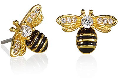 Namana Gold Hummel Ohrstecker für Frauen - Auffällige Bienen Ohrringe für Damen, Teenager und Mädchen - Geschenke und Schmuck