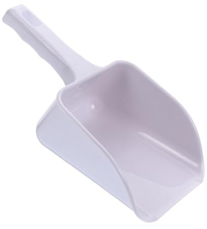 DOITOOL Flour Shovel Plastic Scoop 9 Inch Kitchen Food Scoop for Baking Bar and Buffet Use White Multipurpose Flour for Home and Garden