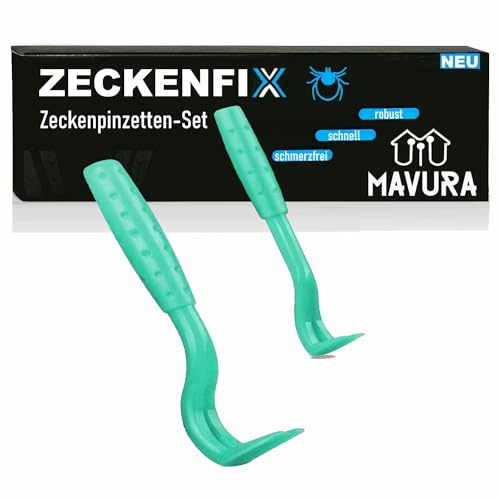 MAVURA Pets fästingtång hundar katt fästingtång metall fästingpincett fästingkrok fästingborttagare greppborttagare pincett krok för djur [set om 2]