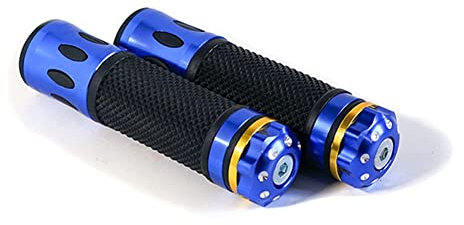 Motorrad Lenker Griffe, MoreChioce 1 Paar Motorradgriffe Anti-Rutsch Motorrad Lenkergriffe Aluminiumlegierung Gasgriff 25mm Universal Motorrad Lenkergriffe Motorradlenker,Blau