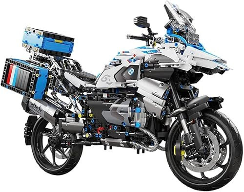 AKOGD Motorrad Bausteine für R 1250GS Modell, 2369 Teile T4022 Rennen Supermotorrad Bausteine Bausatz, Klemmbausteine Bauset Konstruktions Set