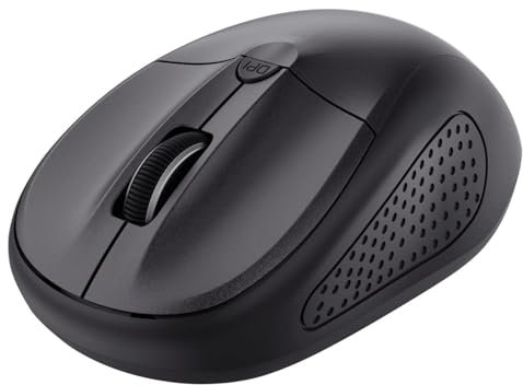 Trust Primo Ratón Inalámbrico Bluetooth para Portátil, 1000-1600 PPP, para Diestros y Zurdos, Baterias Incluidas, Mouse Inalámbrico Compacto para Ordenador, PC, Mac, Android - Negro
