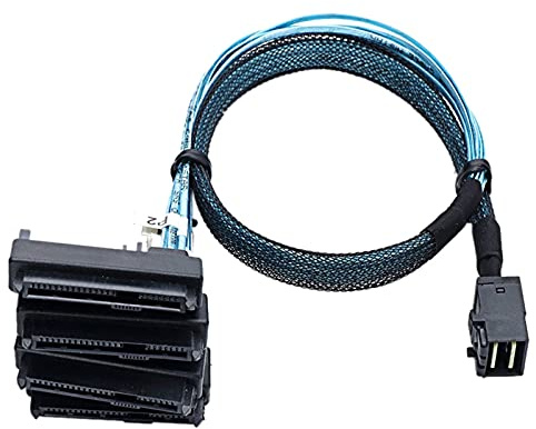 Kuuddker Mini SAS SFF-8643 una 4X29Pin SFF-8482 Cable de Servidor de Disco Duro 3,33 Pies / 1M