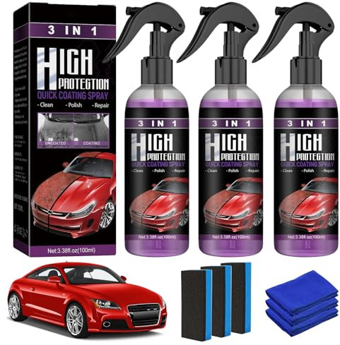 3 Pièce High Protection 3 en 1 Voiture, Ceramique Voiture, Crystal Coating Spray, Revêtement en Céramique De Voiture, Auto Crystal Coating Spray, Auto Coating Spray pour La Protection De La Voiture