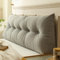 MONDEX Rückenkissen Bett, Lesekissen für Bett und Sofa, Lang Keilkissen mit Waschbarem Bezug, Groß Rückenpolster für die Wand, Sitzkissen, Wandkissen, Ideal zum Anlehnen im Bett,Grau,200x50x20cm