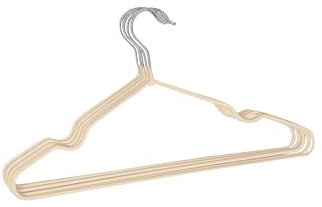 Grucce per Abiti per Bambini Standard, Metallo, Ganci Regolabili, Pacco multi pezzi cod.9270 (5, 9270-beige)