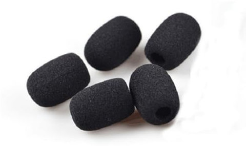 Wisafory Ersatz-Windschutz für Mikrofon Windschutzscheibe Schaumstoff Mikrofonabdeckung Windschutzscheibenschwämme für Headset Revers Lavalier Kopfhörer Bühnenperformance Treffen 20*15*5mm 5 Stück
