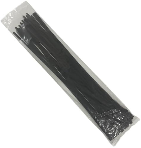 EzySup Extra Large Zip Ties Heavy Duty for Outdoor Use,600mm x 9mm,80kg Tensile Strength,20 Pieces,Black