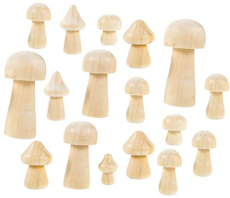 TEHAUX Kit De Mini Champignons Bois à Peindre Pour Décoration De Jardin Et Projets Créatifs