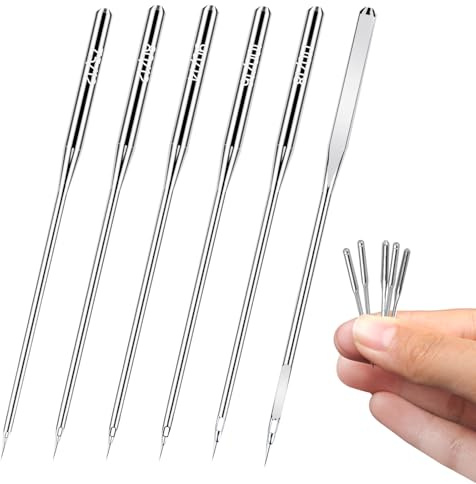 50 agujas para máquina de coser, accesorios para máquina de coser, 5 agujas universales de diferentes tamaños, 75/11, 80/12, 90/14, 100/16, 110/18 agujas de máquina