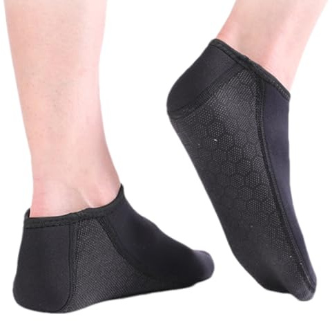 Calcetines de neopreno, calcetines de, 2 calcetines de aleta subacuática de neopreno - Productos de snorkel, botas de buceo, calzado, zapatos de pesca para pescar, Negro, L