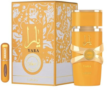 Yara Tous Original-Parfüm, 100 ml, arabisches Parfüm für Damen, lange Haltbarkeit, Eau de Parfum importiert aus Dubai, inklusive nachfüllbarem Zerstäuber, 5 ml, eleganter und raffinierter Duft (Yara