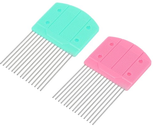 sourcing map Paper Quilling Tool Comb, 5.7 x 3.2 Inch Origami Carding Board Create Strip Loops for DIY Art Crafts, Paper Carding Crafts, Loops(Blue, Pink, Pack of 2)