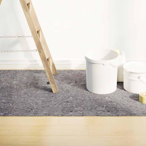 Snsowed Telo Protettivo per Pittori Antiscivolo 1020 cm 180 g/m² Grigio-4106132