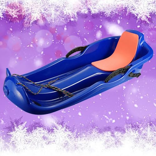 Happy Children's Sledding, Two-Person Padded Sledges, Two-Handle Children's Sledges， Frost-Resistant and Wear-Resistant Sledges, Sledges with Backrests
