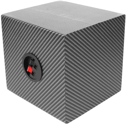 ibasenice Caisson de Haut-Parleur Voiture 10 CM en Bois Caisson de Basses Clos Puissant pour Système Audio Automobile et Camion Boîtier Isolant pour Haut-Parleurs Stéréo