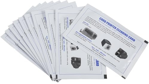 MAGICLULU Cartes de Nettoyage Réduit Résidus et Prévient Pertes en PVC Blanc Lot de 10 pour Lecteurs de Cartes Bancaires pour Machines Pos et Terminaux de Paiement