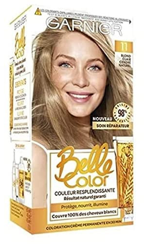 Garnier - Belle Color - Coloration Crème Permanente - 11 Blond Clair Cendré Naturel - 100ml